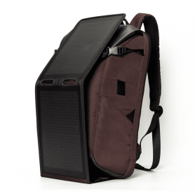 Solar power generation business backpack. 18L,20W,5V/3A,9V/2A, QC2.0/QC3.0 fast charging, 5000 mAh energy storage, YKK zipper, high-end waterproof