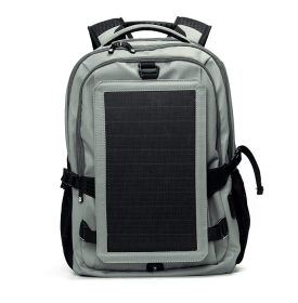 Solar power generation business backpack.  30L, 10W, 5V / 3A, 9V / 2A fast charging, 5000 mAh energy storage, YKK zipper, high-end waterproof