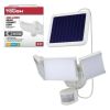 Solar Three Head LED Motion Sensing Security Flood Light, Outdoor, White, 2000 Lumen