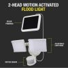 Two Head LED Solar Motion Sensing Security Flood Light, Outdoor, 1500 Lumens