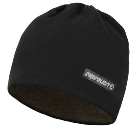Softshell Winter Fleece Lined Beanie Hats, 9" Running Skull Cap Thermal Tactical Watch Cap Men Women (Color: Black)